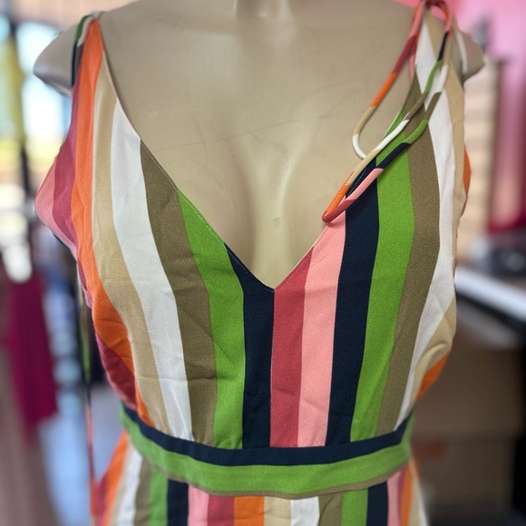 Gianni Bini Red Pink Sundress Sleeveless V-Neck - Picture 4 of 9